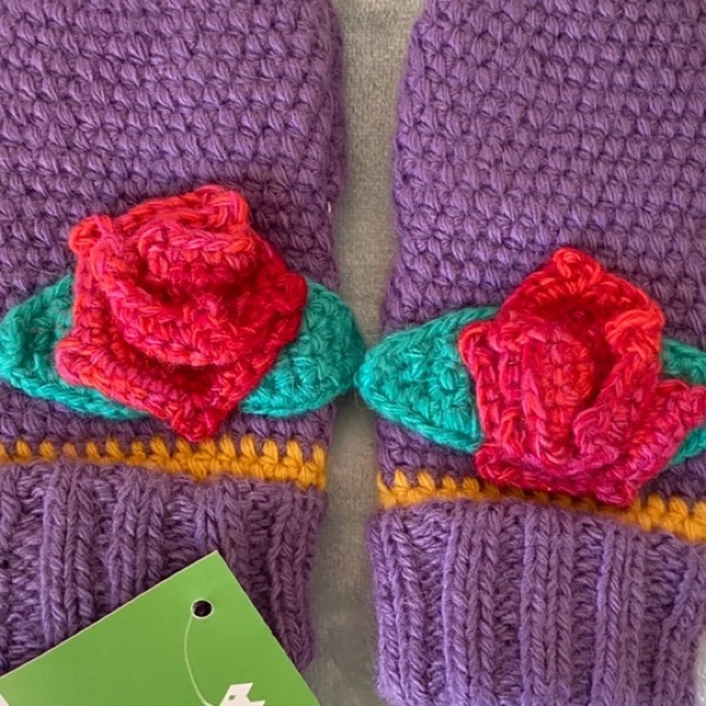 Peruvian Trading Co x Garnet Hill Kids Mittens NEW Rose Purple Size Kids M/L